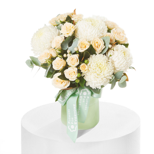 Lace & Peach Flower Vase