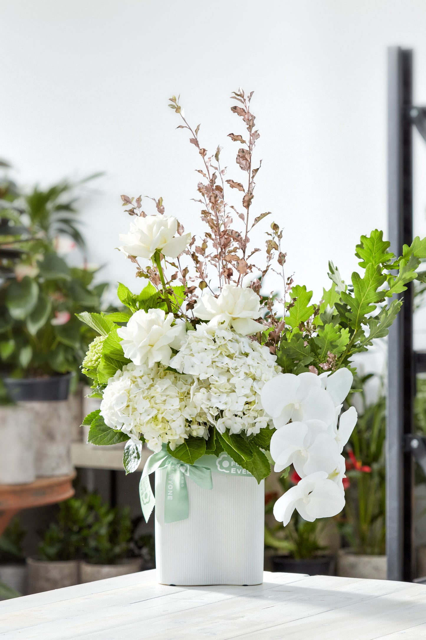 White Holiday Luxe Vase