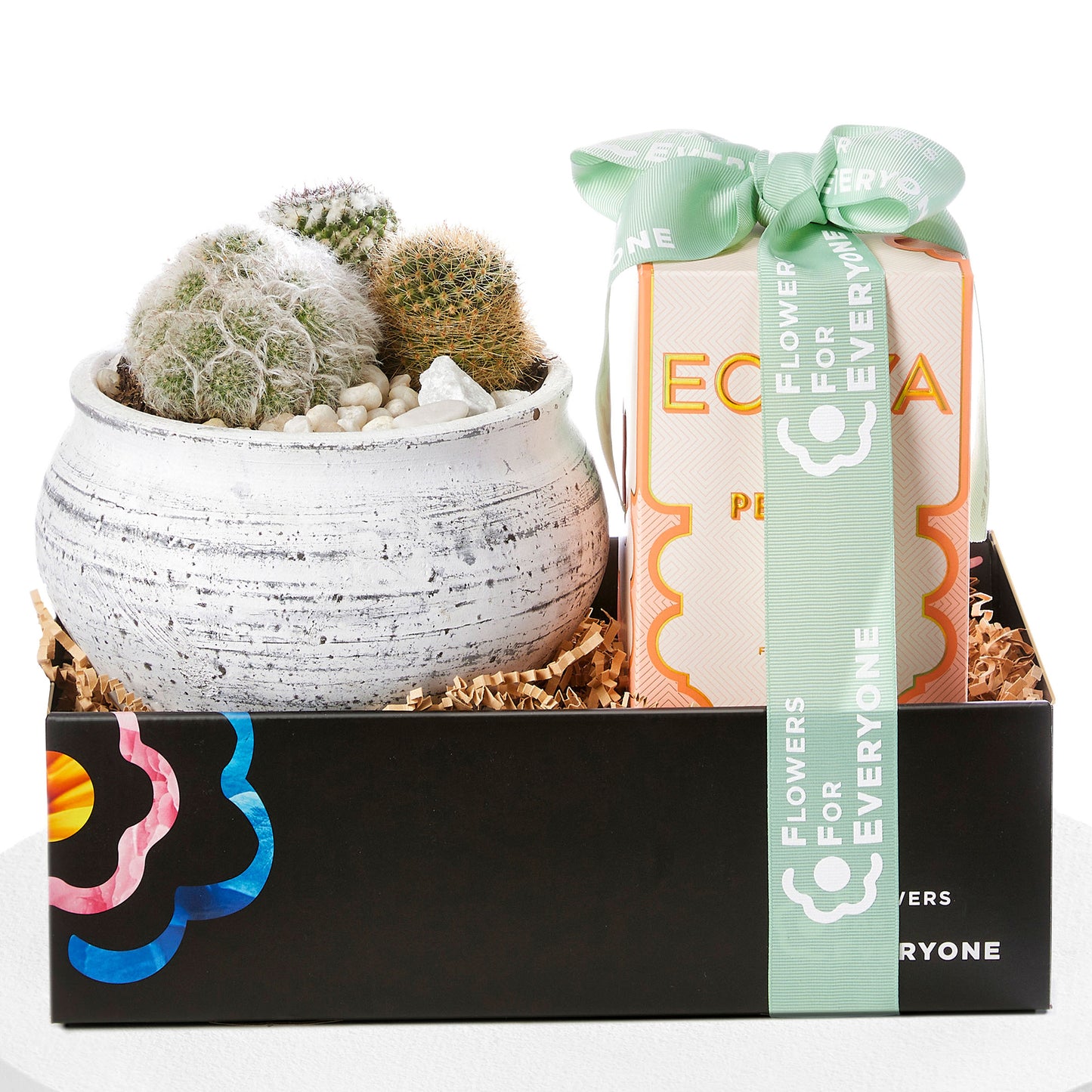 Mixed Cactus Pot with Goldie Candle