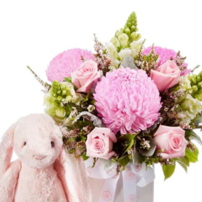 Pink Wish with Jellycat Bunny