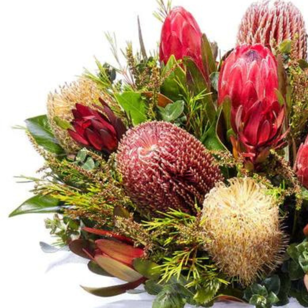 Simulated alt text for Native Flower Box for flowers-for-everyone-au.myshopify.com. You are an expert SEO agent. You will generate an ALT text for this image. <Store_Context> Business Details: - Same-day flower delivery service for convenience ...
