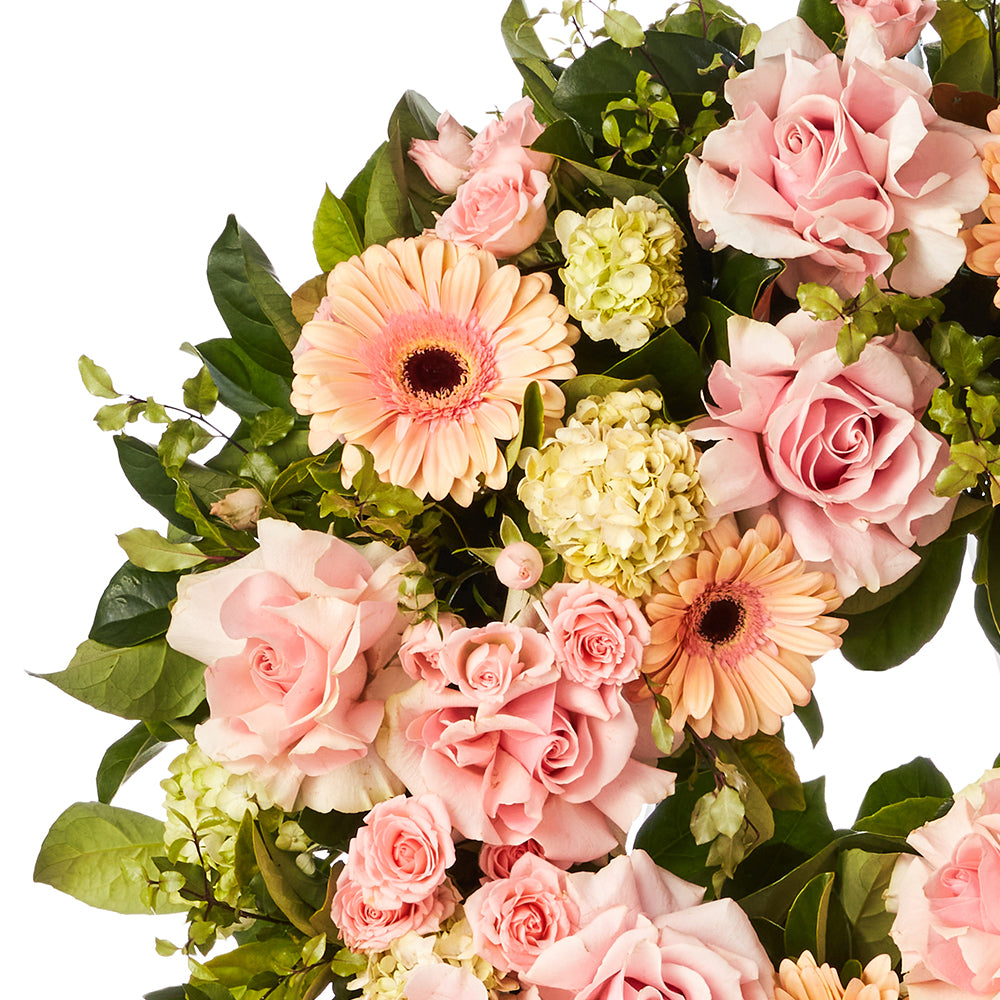Pastel Rose Wreath