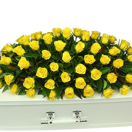 Sunshine Rose Casket Flowers