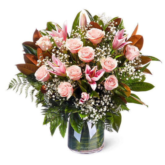 Perfumed Lily and Rose Vase