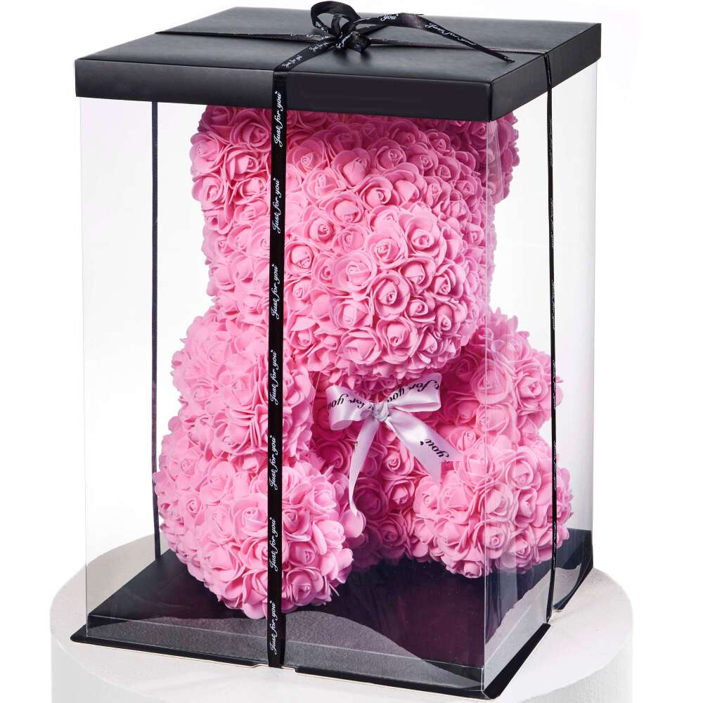Large Pink Rose Bear