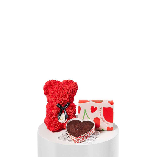 Small Rose Bear with Brownie