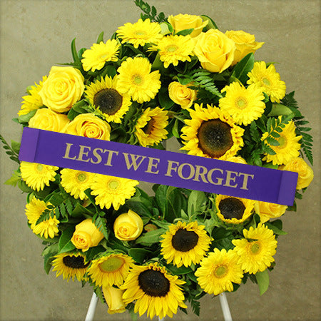 Sunflower Anzac Day Wreath