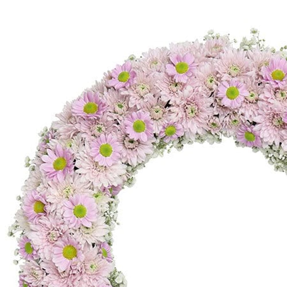 Precious Pink Daisy Wreath for Funeral Caskets Sydney