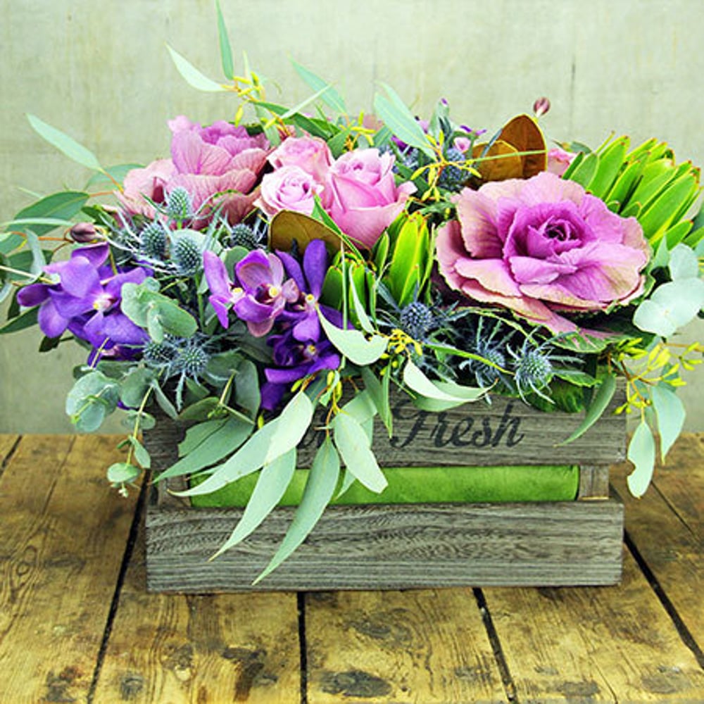 Purple Winter Flower Box (Sydney Only)