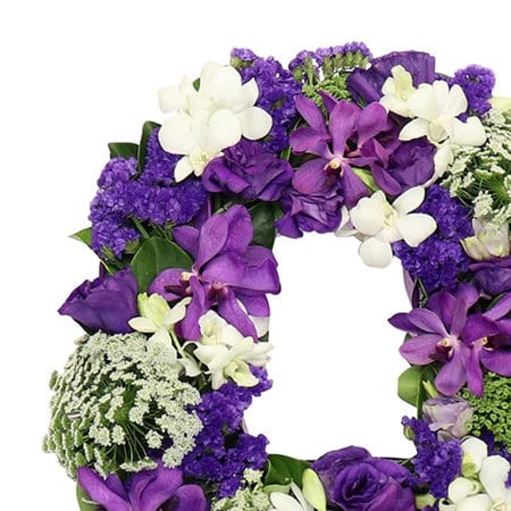 Lush Purple Floral Alphabet Letters for Funeral Casket Sydney