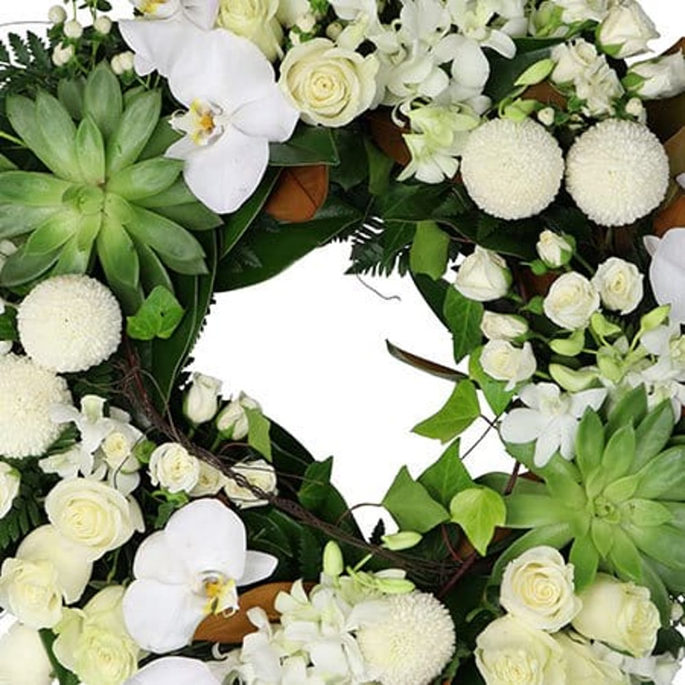 Tropical Funeral Eternity Wreath Delivered Sydney