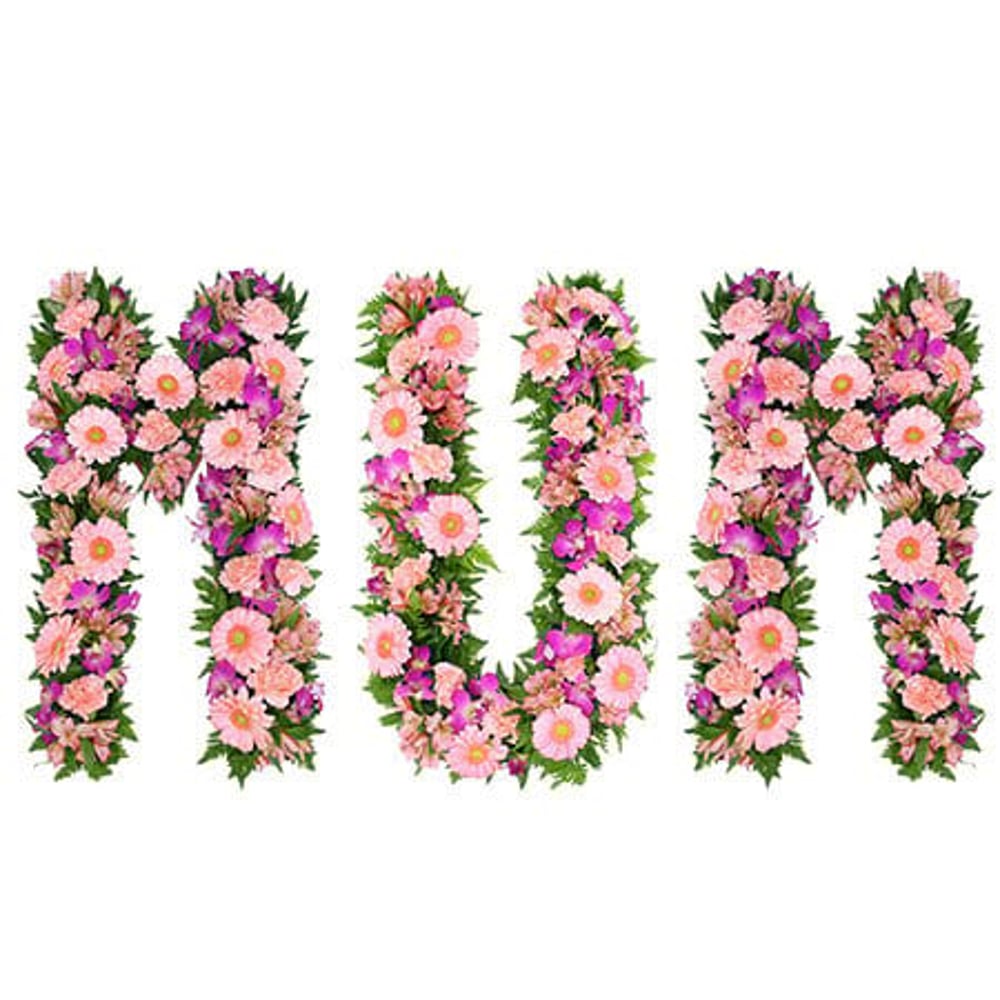 Lush Pink Floral Alphabet Letters for Sydney Funeral Tributes