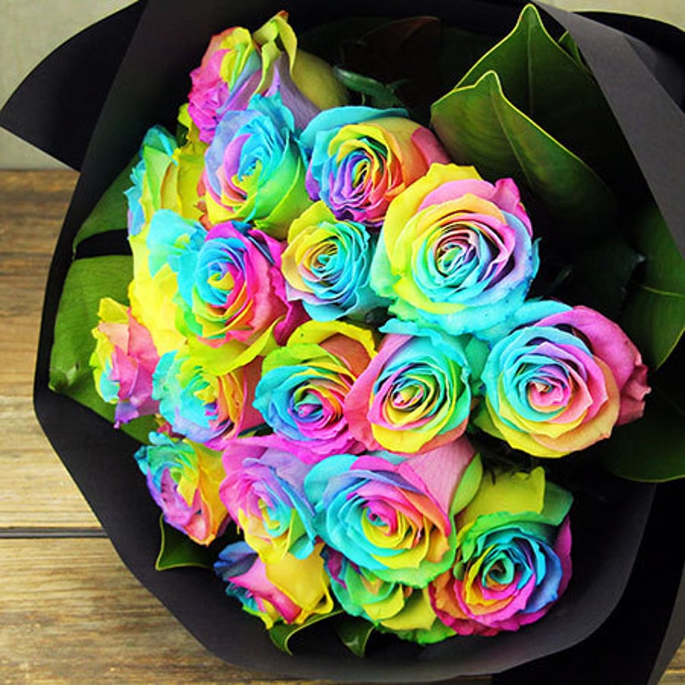 Willy Wonka Rainbow Roses Delivered Sydney