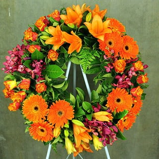 Warm Toned Floral Sympathy Tribute