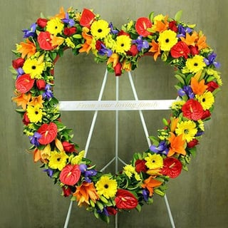 Floral Heart Sympathy Tribute
