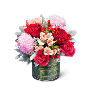 Little Vase of Romance Flowers Delivered