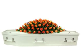 Orange Rose Casket Flowers