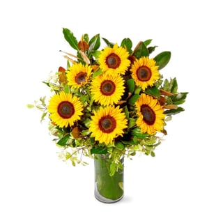 Sunflower Gold Vase