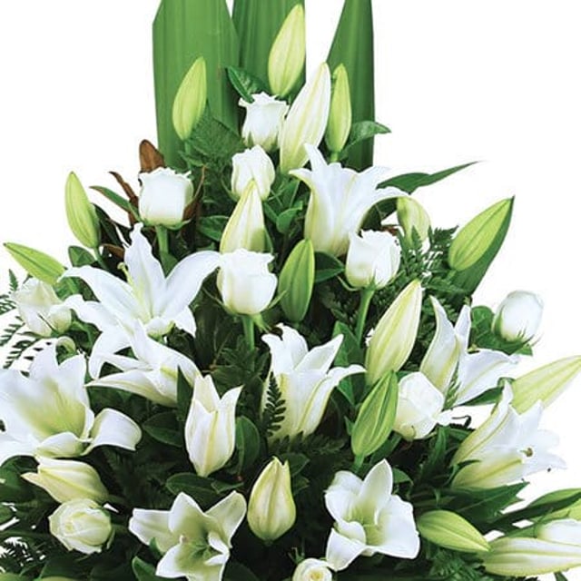 Classical White Funeral Flowers