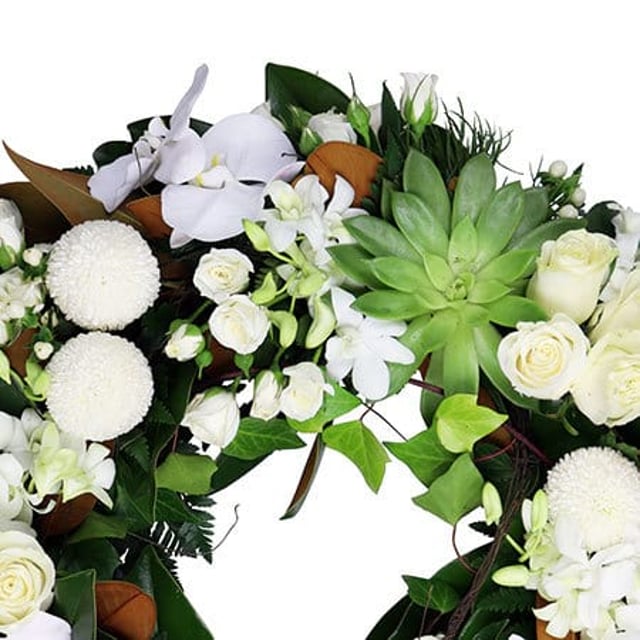 Tropical Funeral Eternity Wreath Delivered Sydney
