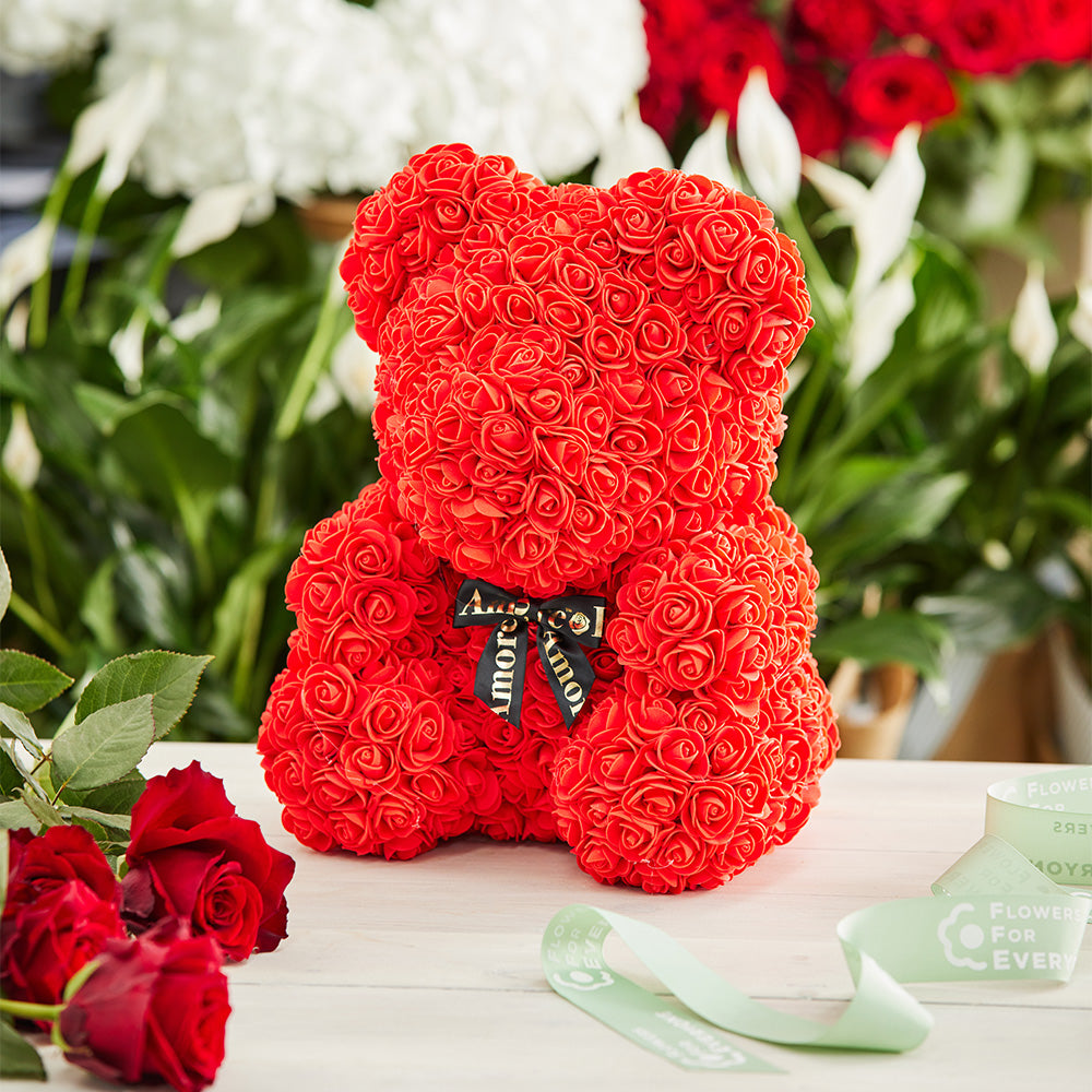 Large Rose Bear