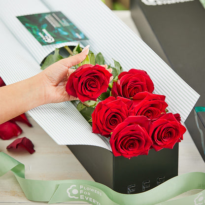 6 Red Rose Box