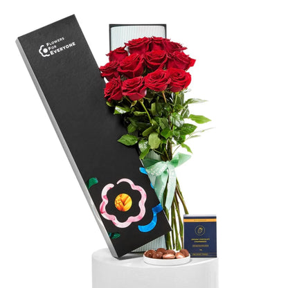 6 Red Roses with Strawberries red rose bouquet for romance flowers and same day delivery flowers