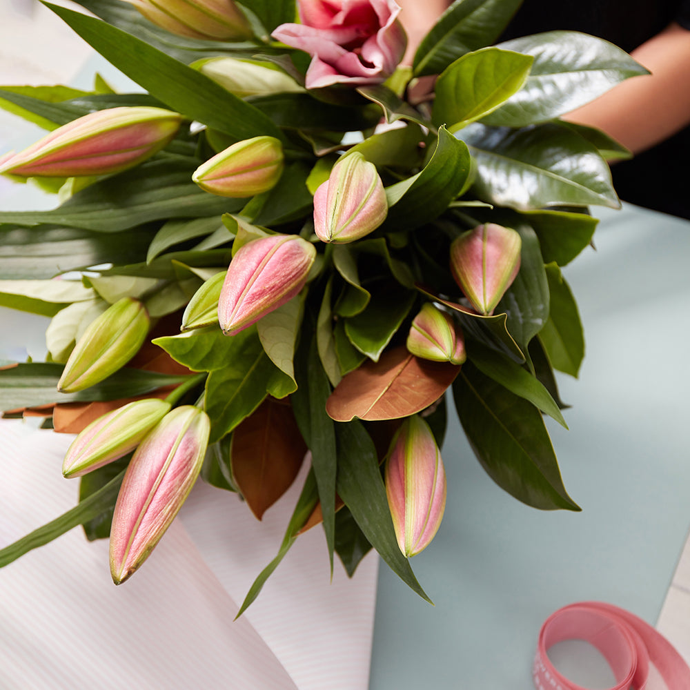 Perfumed Pink Oriental Lilies