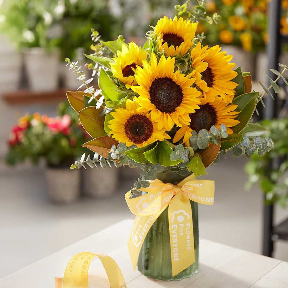 Sunflower Vase with Cookies