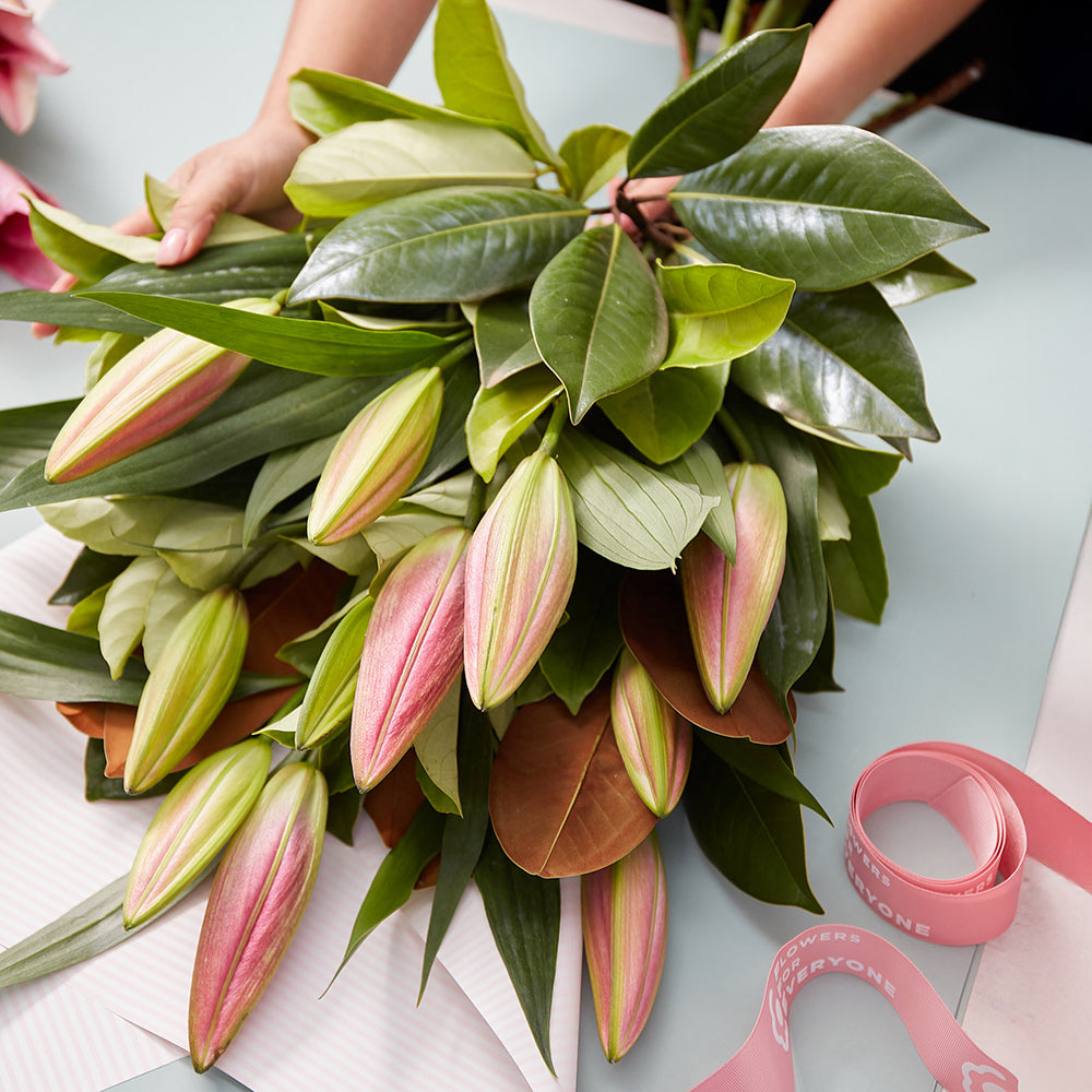 Perfumed Pink Oriental Lilies