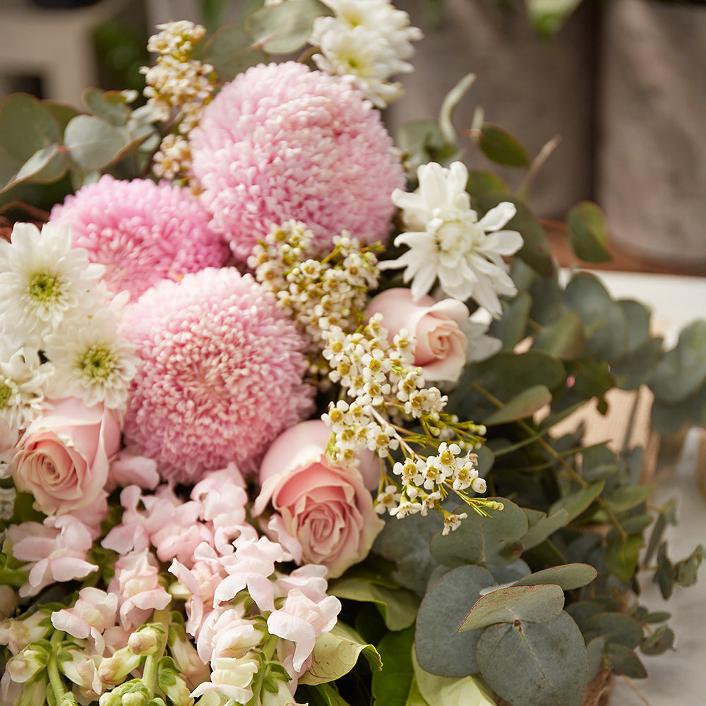Pink Hessian Bouquet