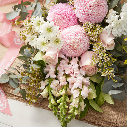 Pink Hessian Bouquet