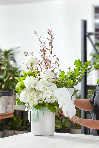 White Holiday Luxe Vase