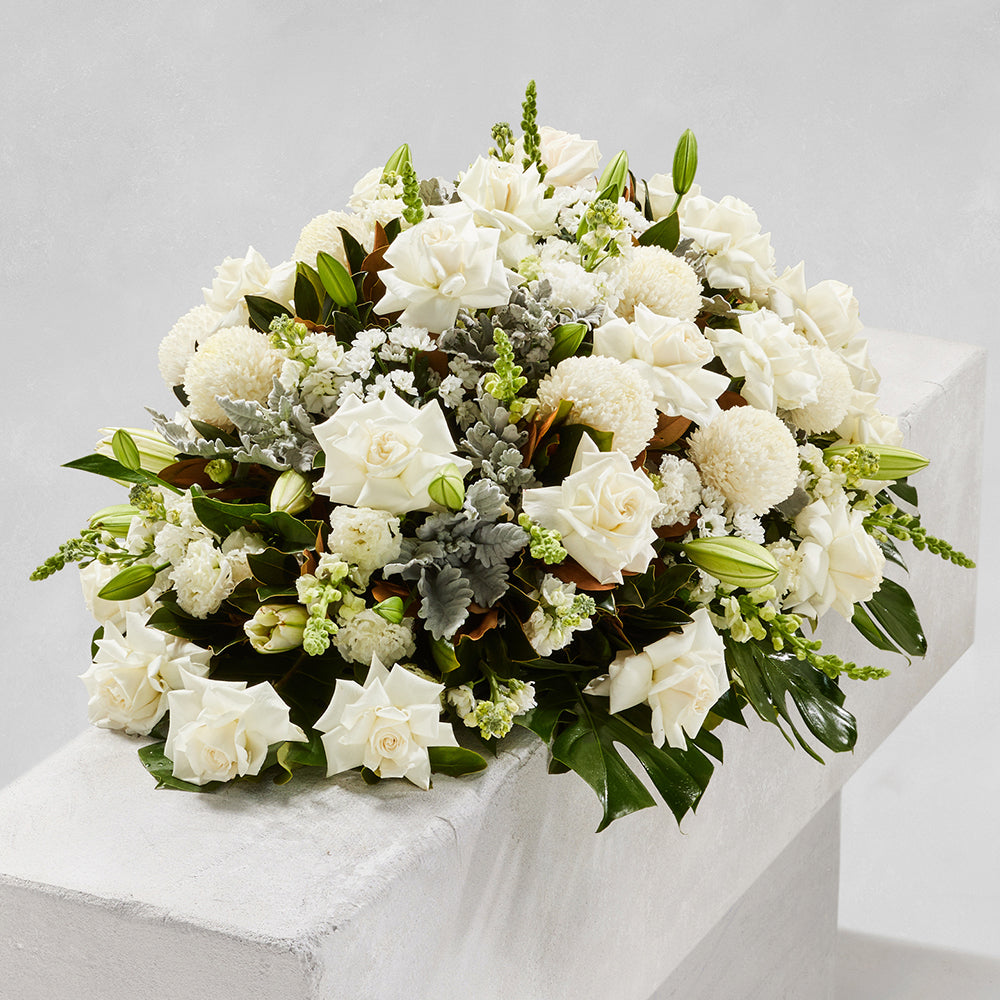 TRADITIONAL WHITE MIXED CASKET