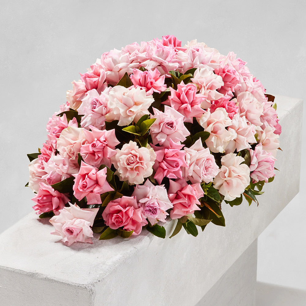 CLASSIC PALE PINK ROSE CASKET
