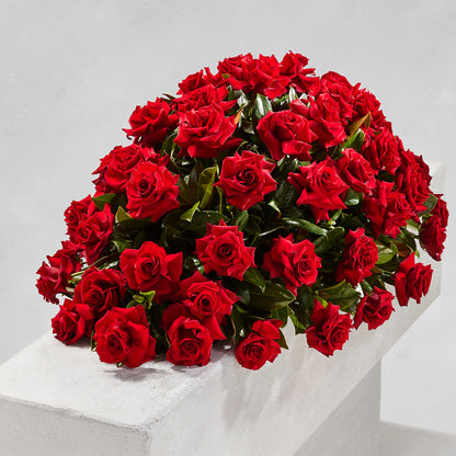 CLASSIC RED ROSE CASKET