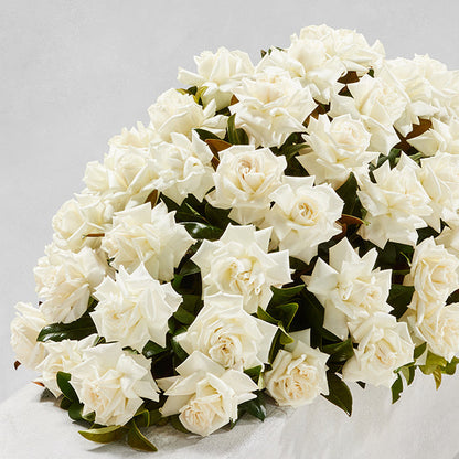 CLASSIC WHITE ROSE CASKET