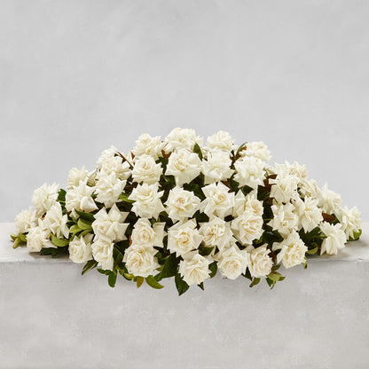 CLASSIC WHITE ROSE CASKET
