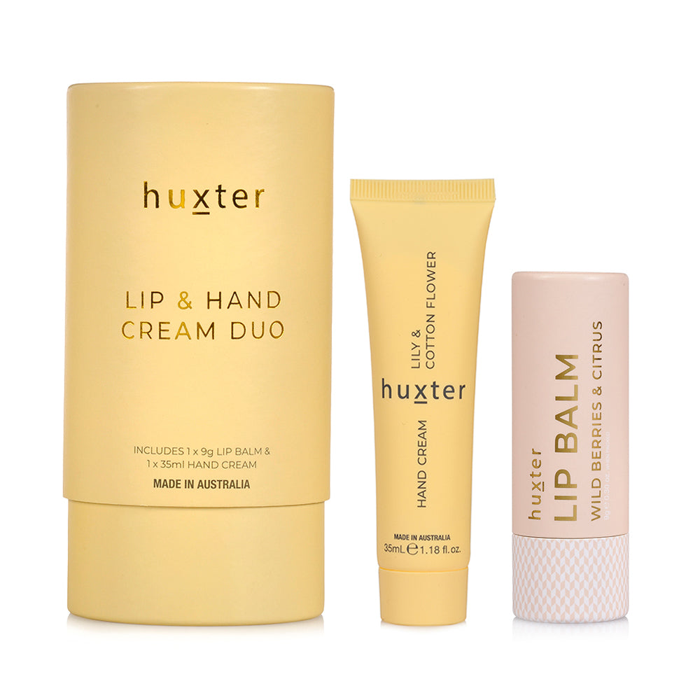 Lily & Cotton Flower Hand Cream & Lip Balm Set