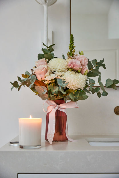 Pastel Birthday Vase with Macarons