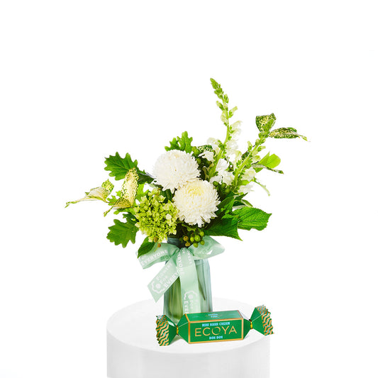 Holiday White Bloom Duo Vase
