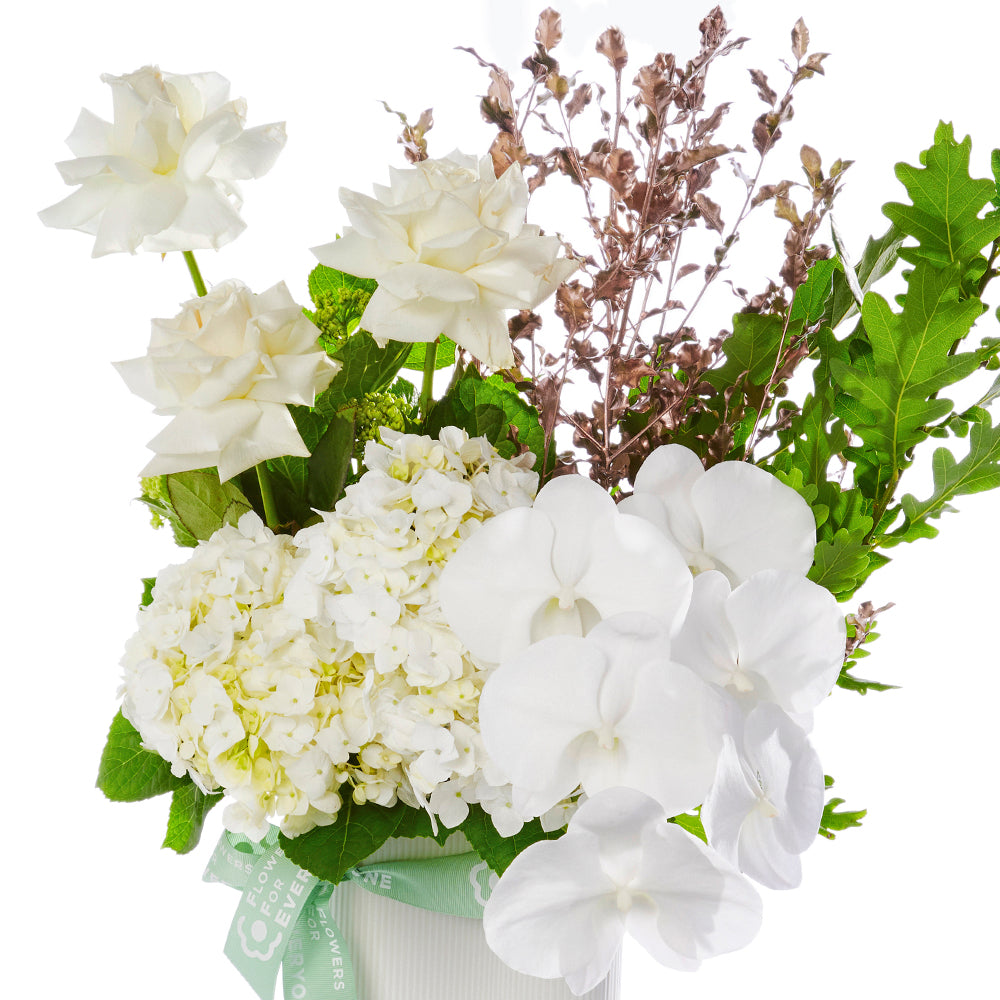 White Holiday Luxe Vase