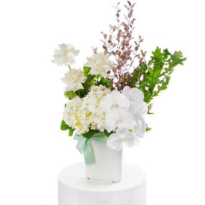 White Holiday Luxe Vase