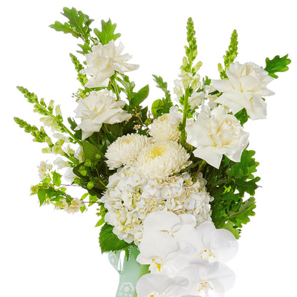 White Christmas Orchid Elegance Vase