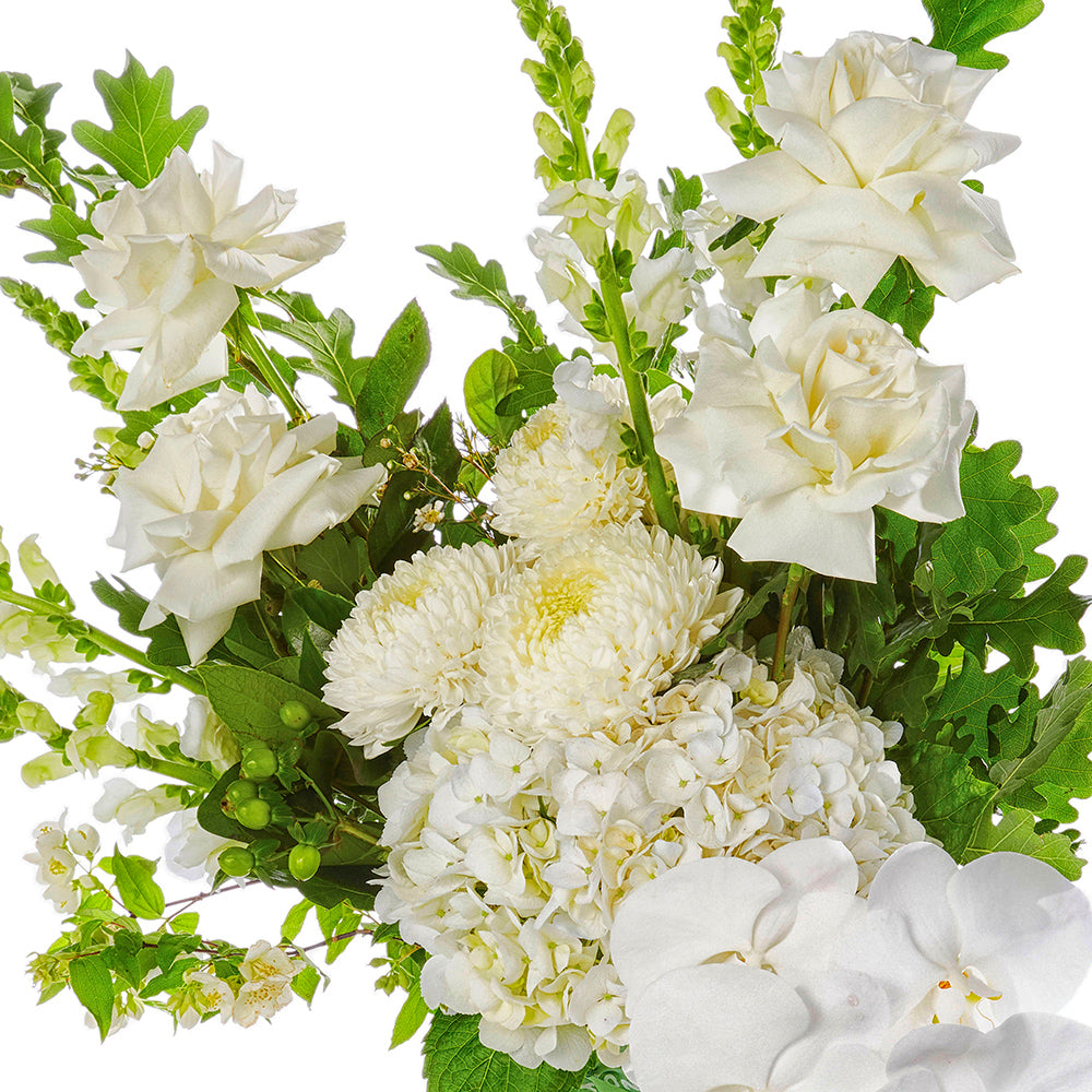 White Christmas Orchid Elegance Vase