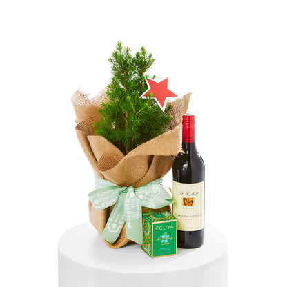 Christmas Candle & Wine Tree Set
