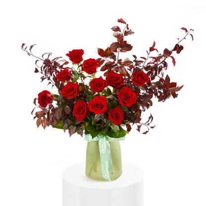 Timeless Red Roses Vase