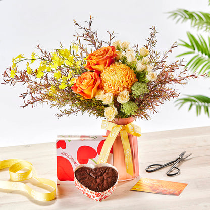 Golden Glow & Brownie