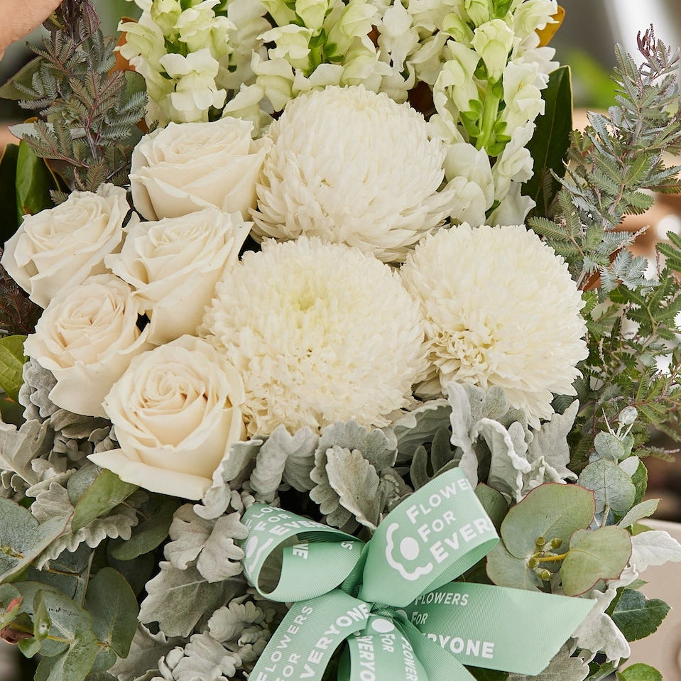 Pure White Flower Basket