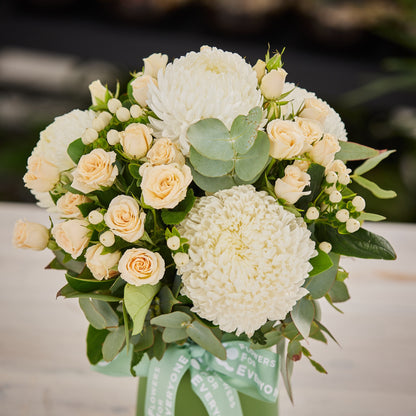 Lace & Peach Flower Vase
